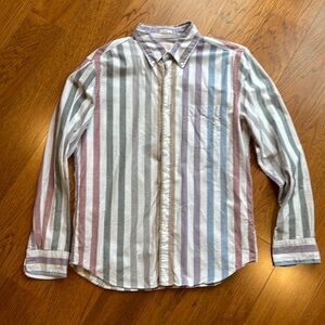 J. Crew stripped oxford shirt. Slim cut.